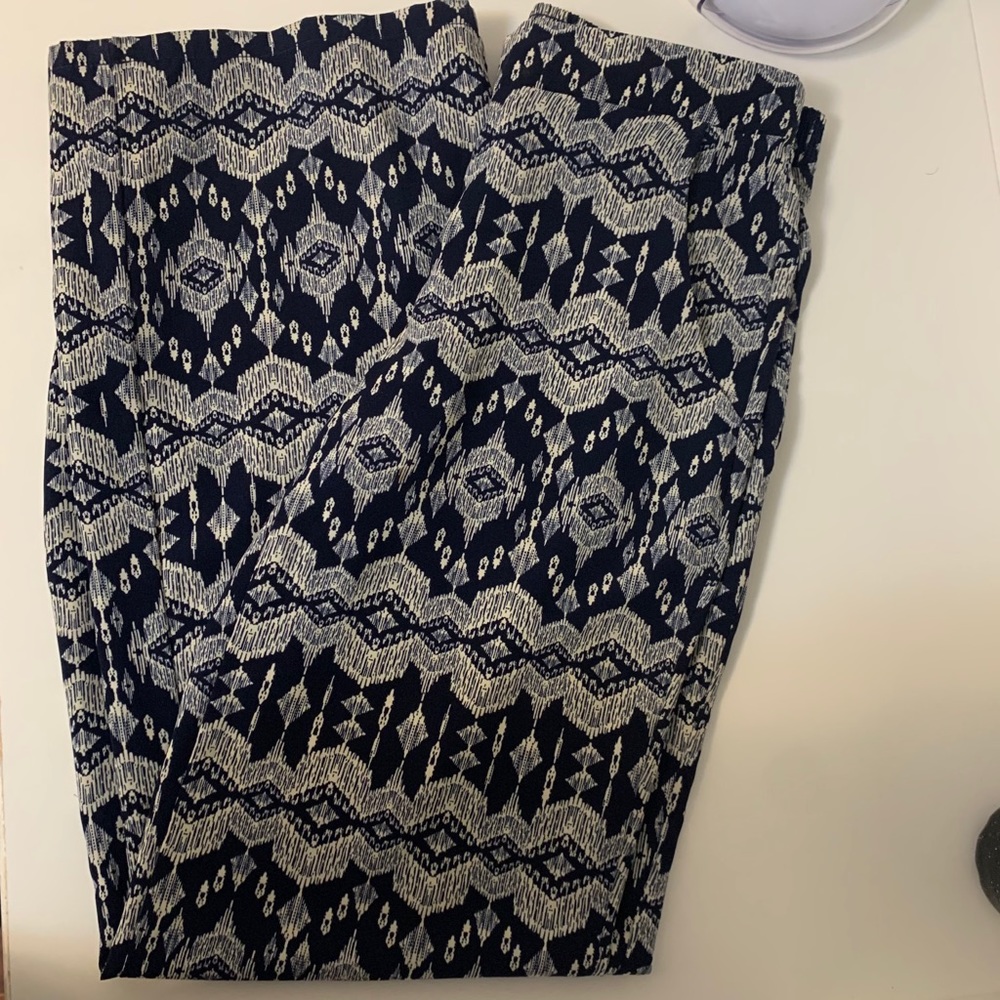 Boho Print Wide Leg Pants